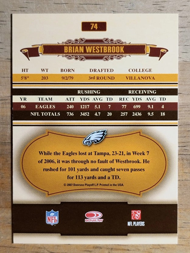 2007 Donruss Classics #74 Brian Westbrook