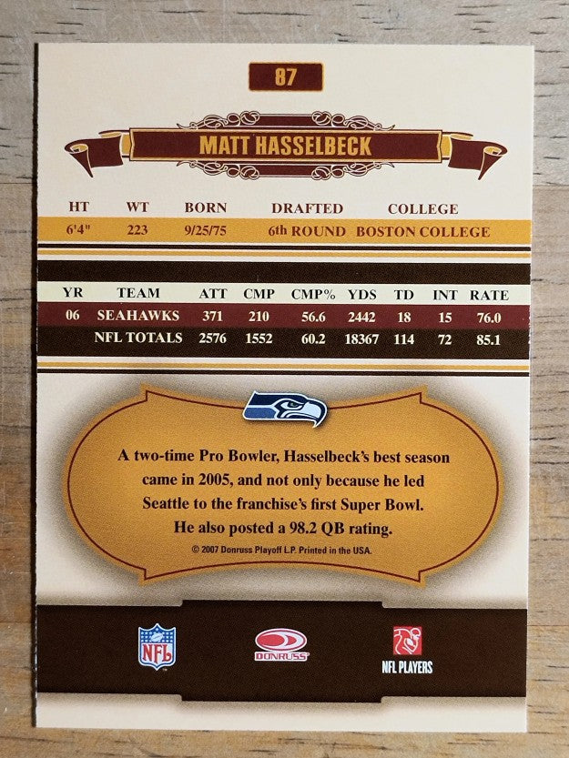 2007 Donruss Classics #87 Matt Hasselbeck