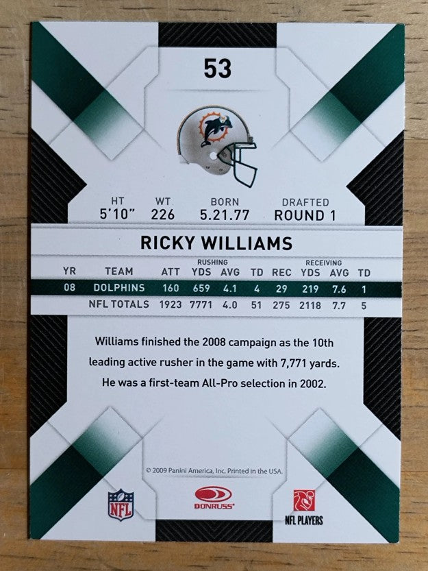 2009 Donruss Threads #53 Ricky Williams