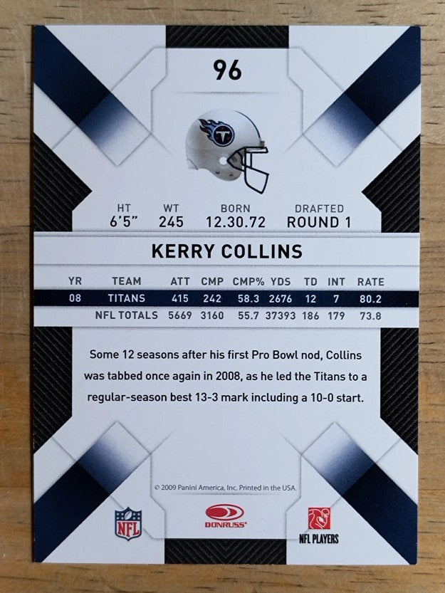 2009 Donruss Threads #96 Kerry Collins