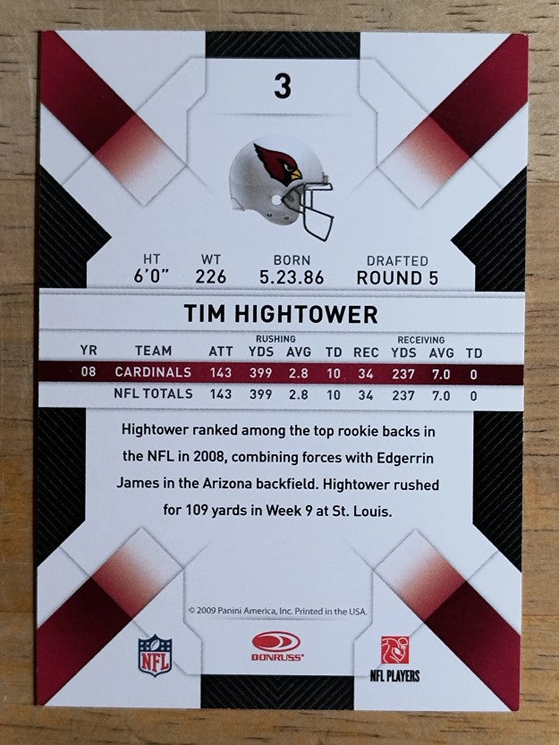 2009 Donruss Threads #3 Tim Hightower