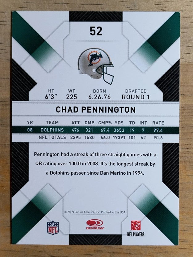 2009 Donruss Threads #52 Chad Pennington