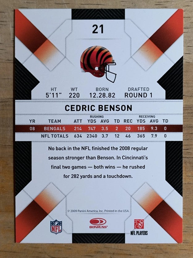2009 Donruss Threads #21 Cedric Benson