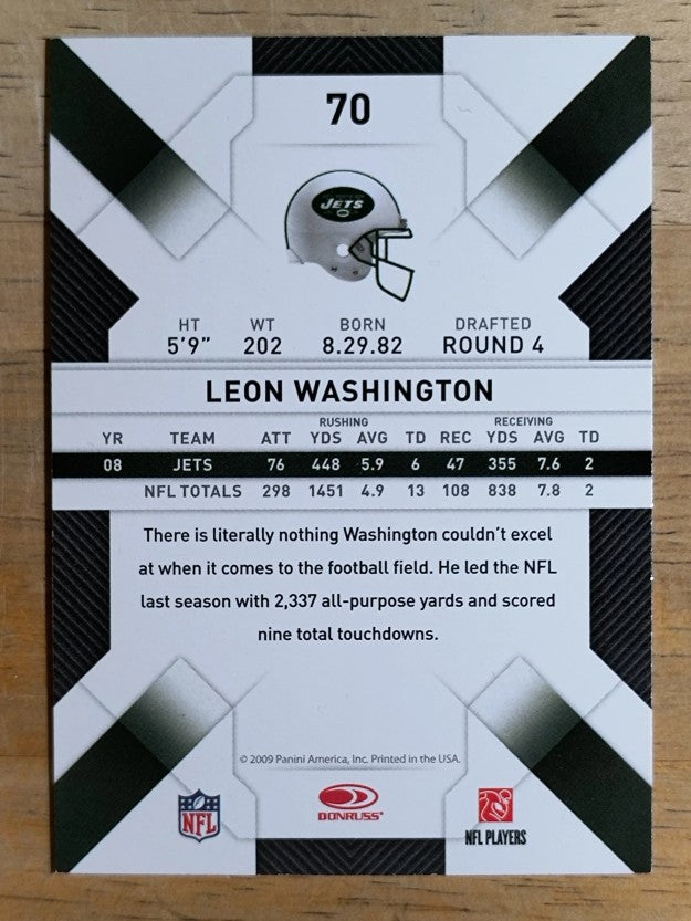 2009 Donruss Threads #70 Leon Washington