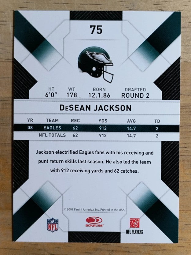 2009 Donruss Threads #75 DeSean Jackson