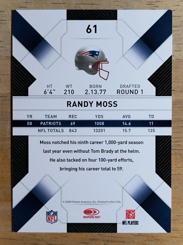 2009 Donruss Threads #61 Randy Moss
