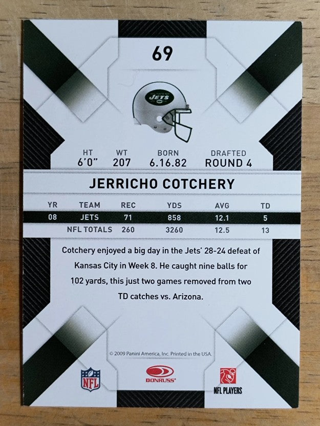 2009 Donruss Threads #69 Jerricho Cotchery
