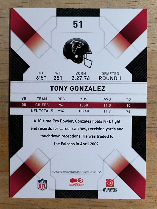 2009 Donruss Threads #51 Tony Gonzalez