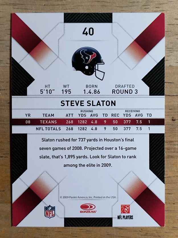 2009 Donruss Threads #40 Steve Slaton