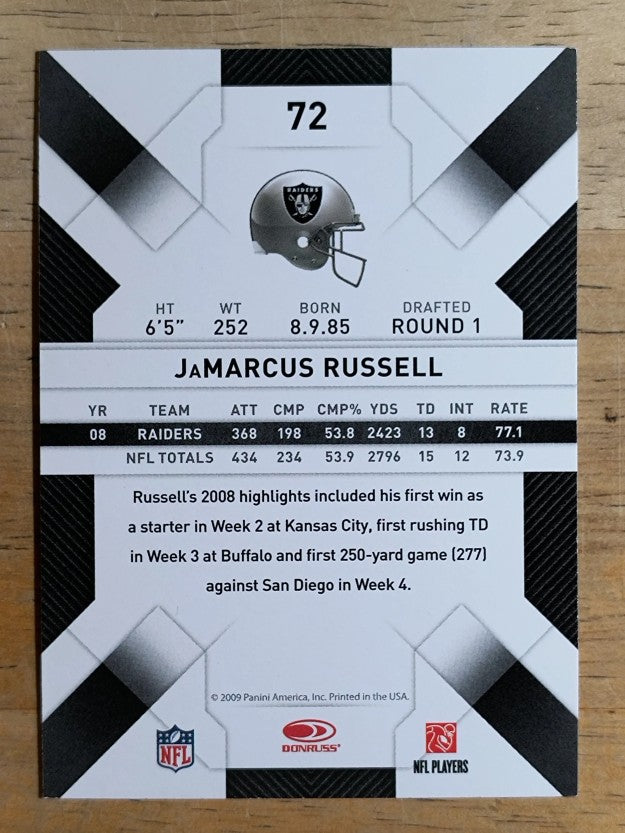 2009 Donruss Threads #72 JaMarcus Russell