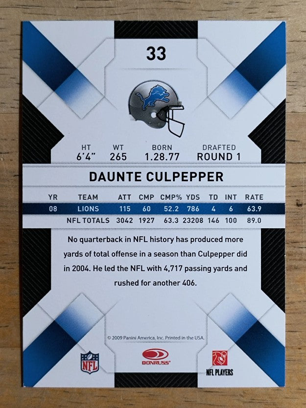 2009 Donruss Threads #33 Daunte Culpepper