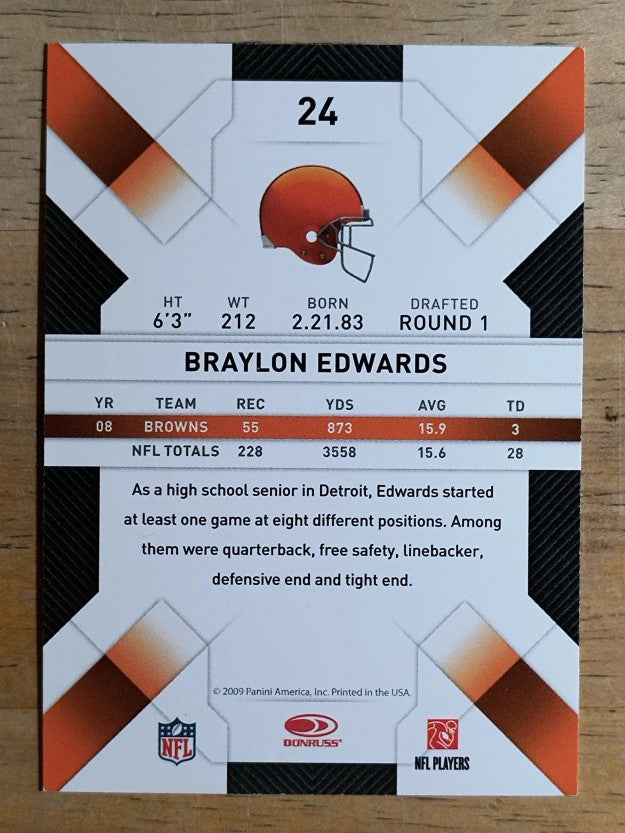 2009 Donruss Threads #24 Braylon Edwards