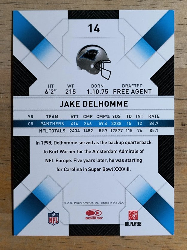 2009 Donruss Threads #14 Jake Delhomme