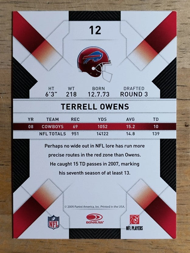 2009 Donruss Threads #12 Terrell Owens