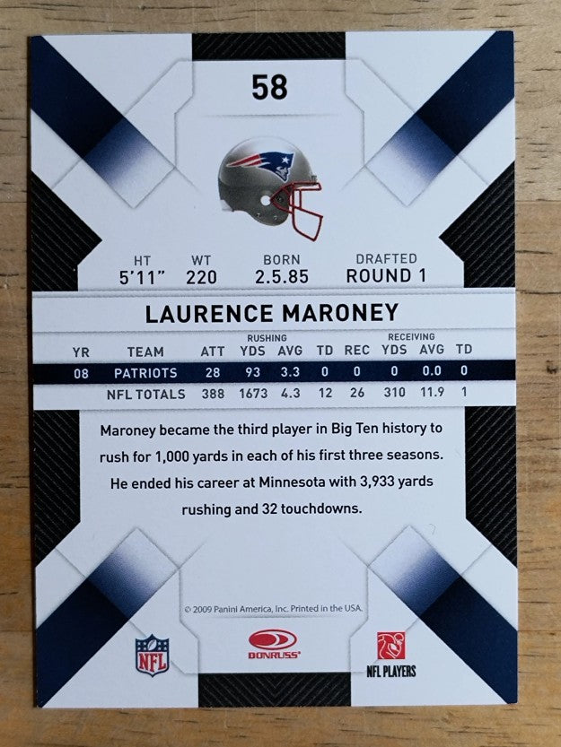 2009 Donruss Threads #58 Laurence Maroney