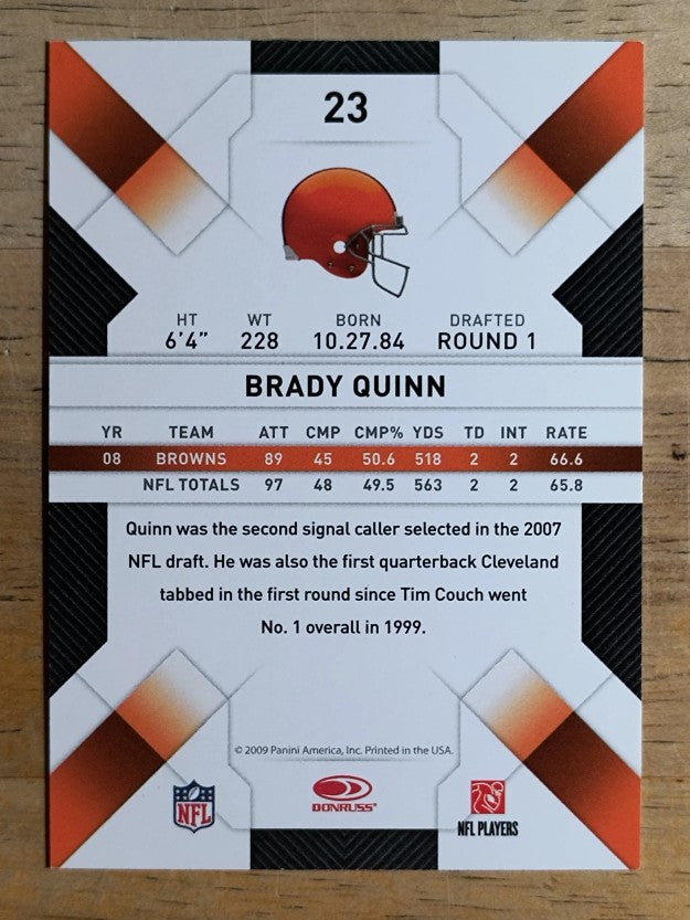 2009 Donruss Threads #23 Brady Quinn