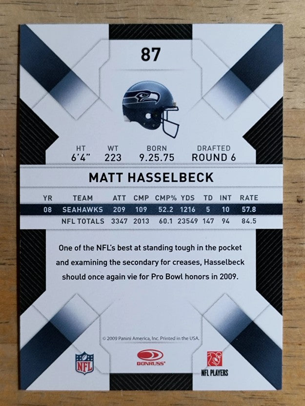 2009 Donruss Threads #87 Matt Hasselbeck