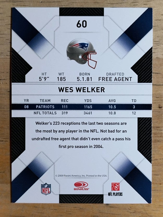 2009 Donruss Threads #60 Wes Welker