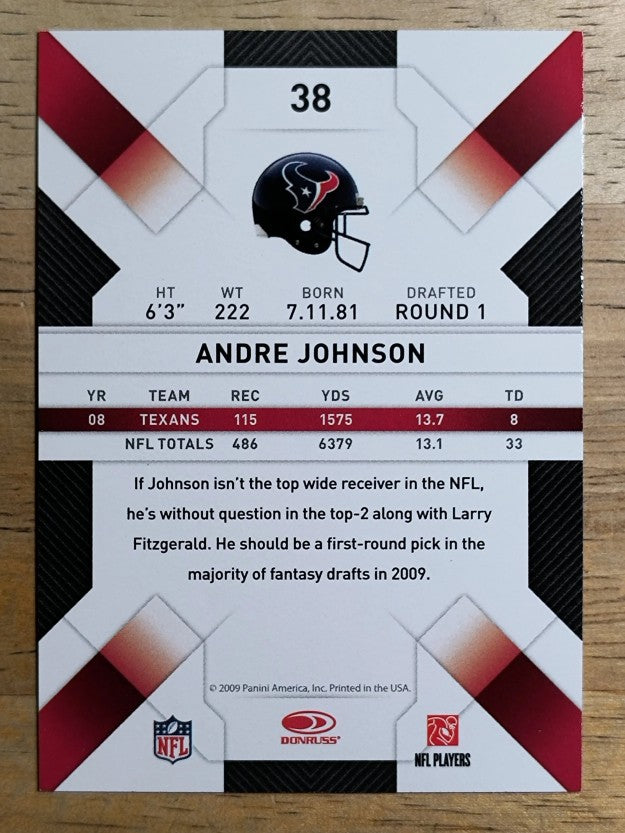 2009 Donruss Threads #38 Andre Johnson