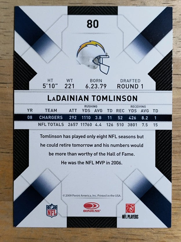 2009 Donruss Threads #80 LaDainian Tomlinson