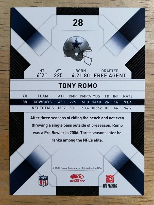 2009 Donruss Threads #28 Tony Romo