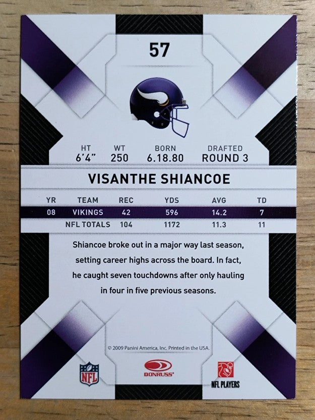2009 Donruss Threads #57 Visanthe Shiancoe