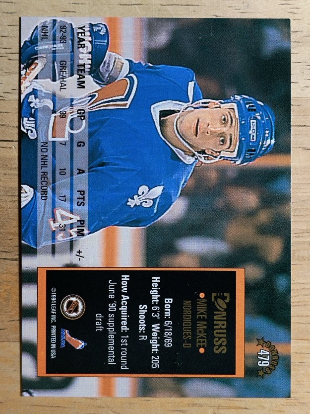 1993-94 Donruss #479 Mike McKee RC