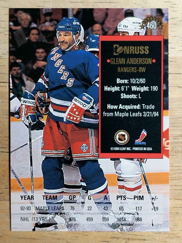 1993-94 Donruss #460 Glenn Anderson