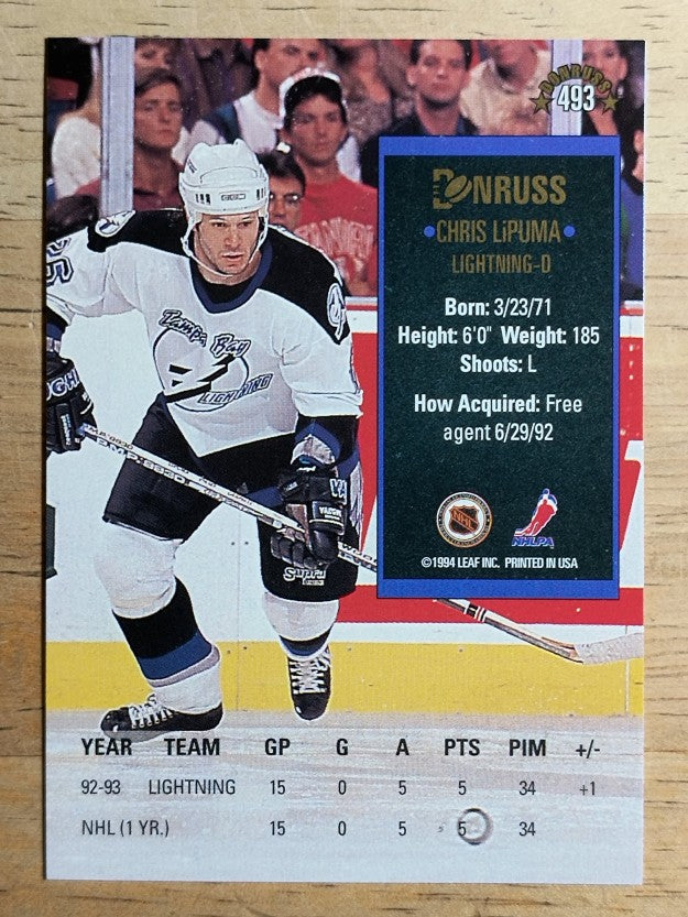 1993-94 Donruss #493 Chris LiPuma RC