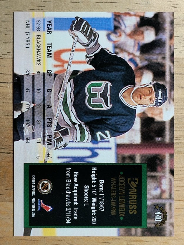 1993-94 Donruss #440 Jocelyn Lemieux