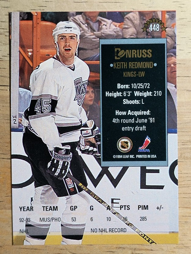 1993-94 Donruss #448 Keith Redmond RC