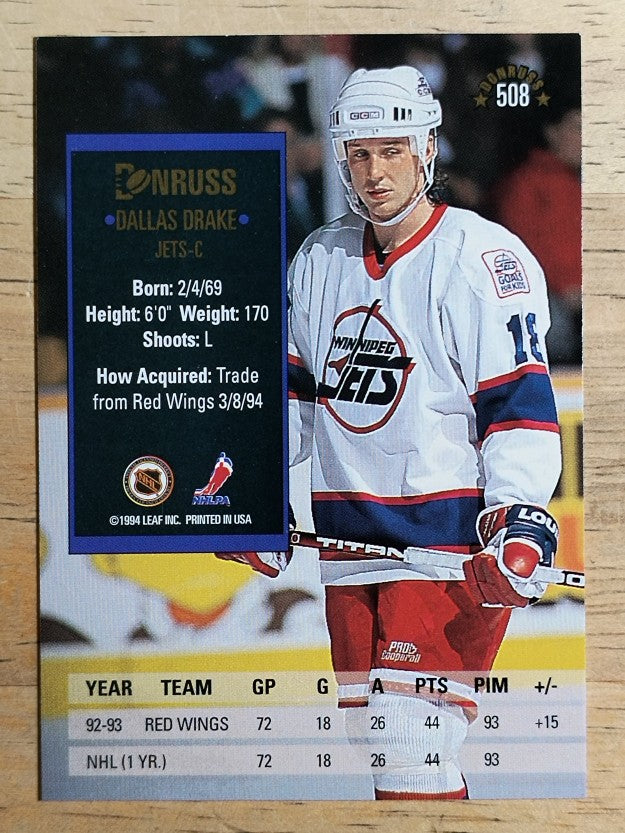 1993-94 Donruss #508 Dallas Drake