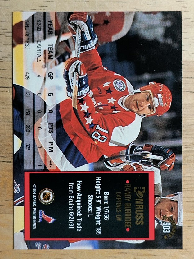 1993-94 Donruss #503 Randy Burridge