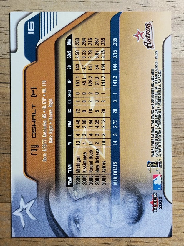 2002 Flair #16 Roy Oswalt