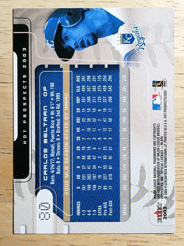 2003 Hot Prospects #80 Carlos Beltran