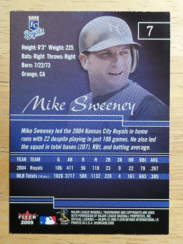2005 Fleer Showcase #7 Mike Sweeney