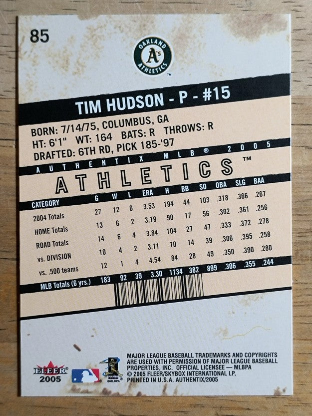 2005 Fleer Authentix #85 Tim Hudson