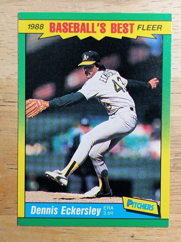 1988 Fleer Sluggers/Pitchers #13 Dennis Eckersley