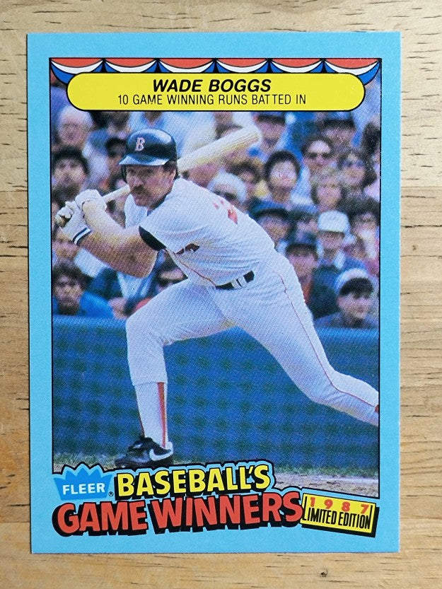 1987 Fleer Game Winners #5 Wade Boggs