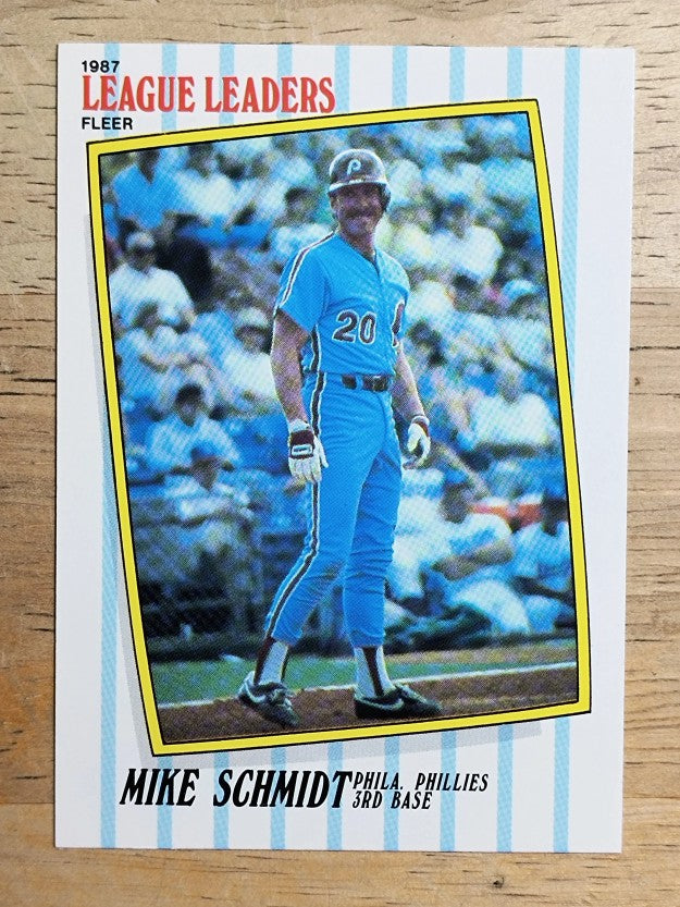 1987 Fleer League Leaders #40 Mike Schmidt