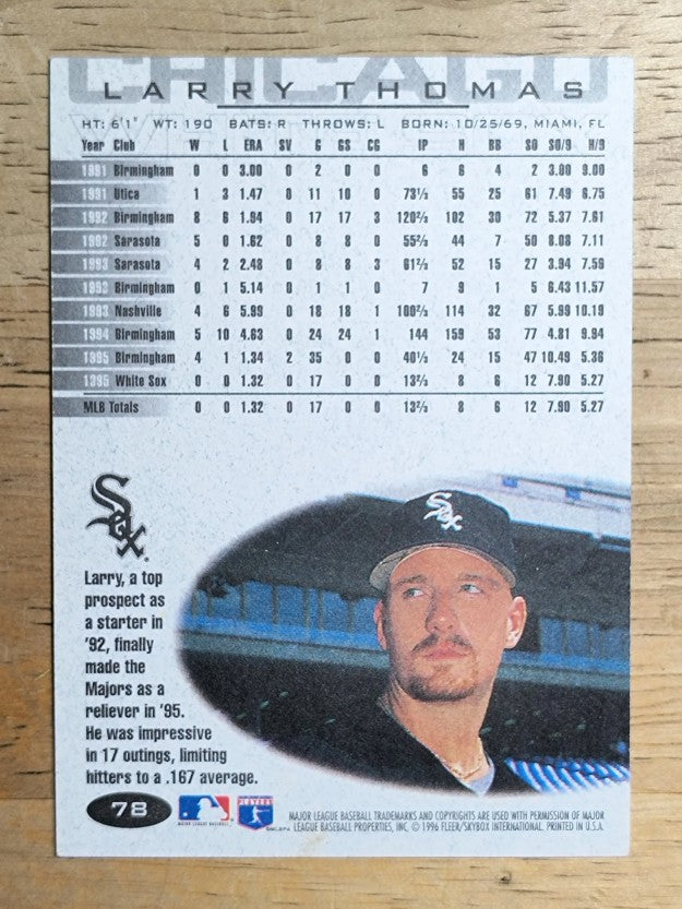 1996 Fleer #78 Larry Thomas