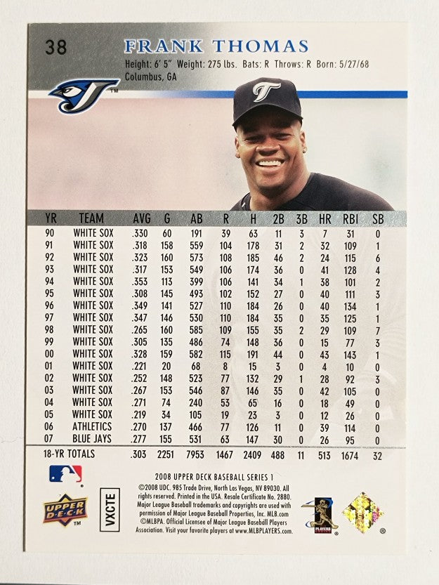 2008 Upper Deck #38 Frank Thomas