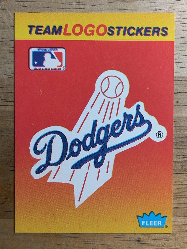 1991 Fleer Team Stickers #35 Los Angeles Dodgers/Large logo