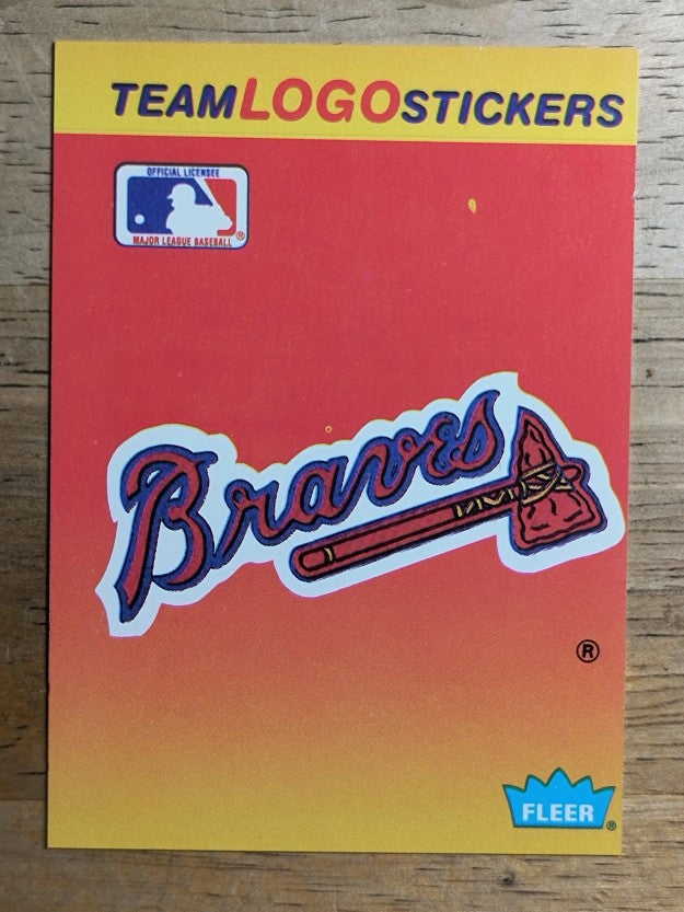 1991 Fleer Team Stickers #5 Atlanta Braves/Large logo
