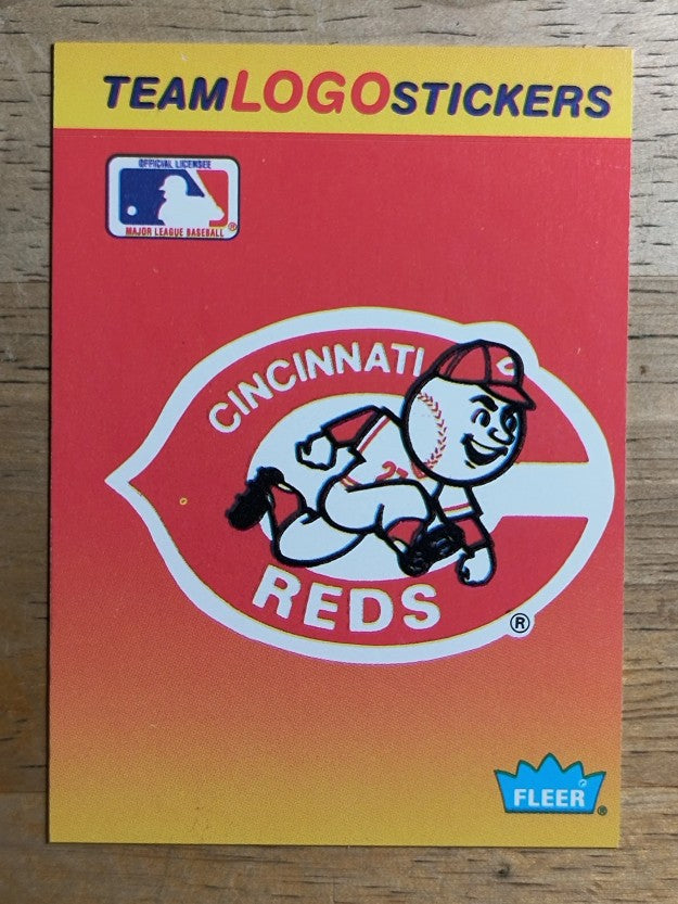1991 Fleer Team Stickers #21 Cincinnati Reds/Large logo