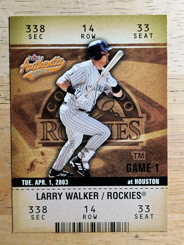 2003 Fleer Authentix #71 Larry Walker