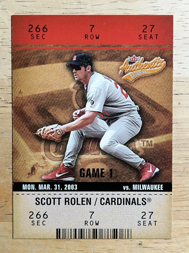 2003 Fleer Authentix #26 Scott Rolen