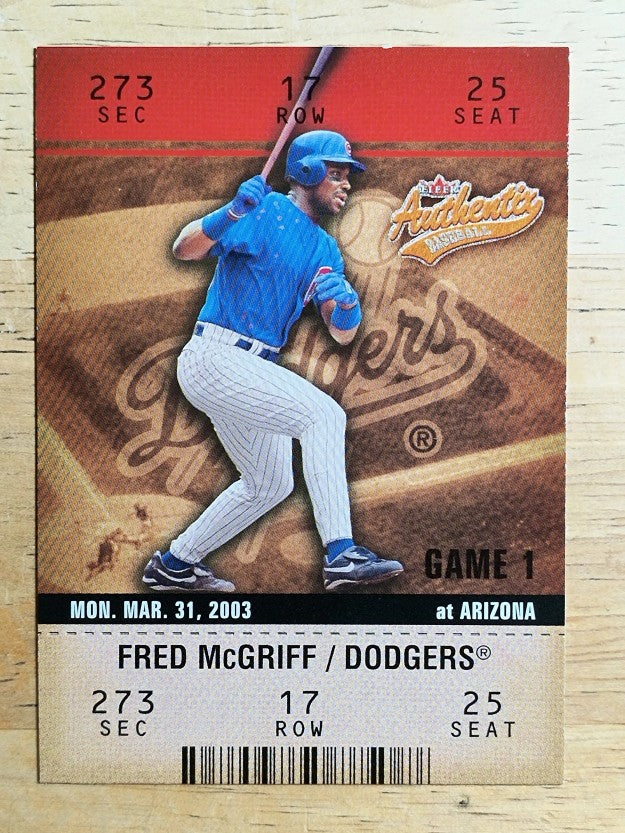 2003 Fleer Authentix #42 Fred McGriff