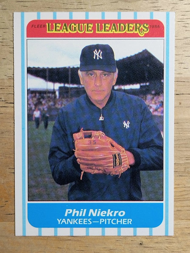 1986 Fleer League Leaders #28 Phil Niekro