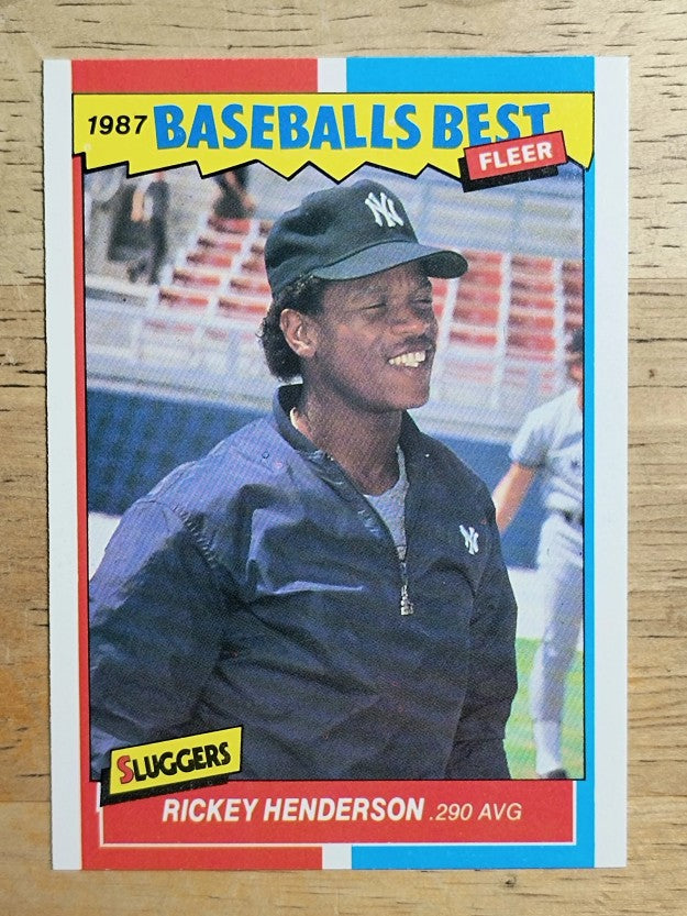 1987 Fleer Sluggers/Pitchers #18 Rickey Henderson